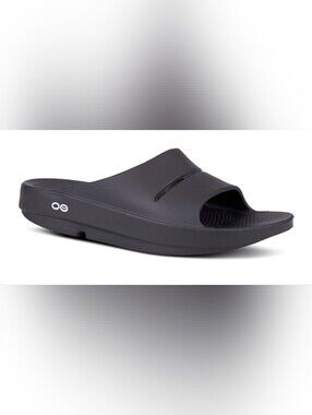 OOFOS OOriginal Slide Sandal in Charcoal Black Men10/Women12